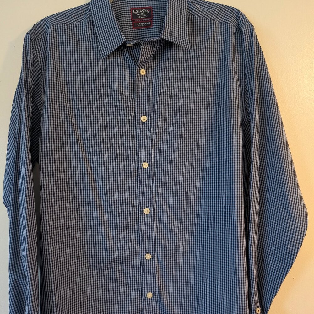 Untuckit long sleeve check shirt